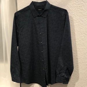 Bar III slim fit dark blue with white dress shirt